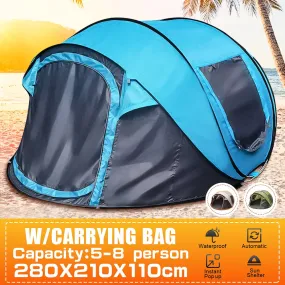 Premium Pop-Up Camping Tent for 5-8 People | Easy Setup, All-Season, and Portable | Ideal for Outdoor Hiking, Fishing, and Travel