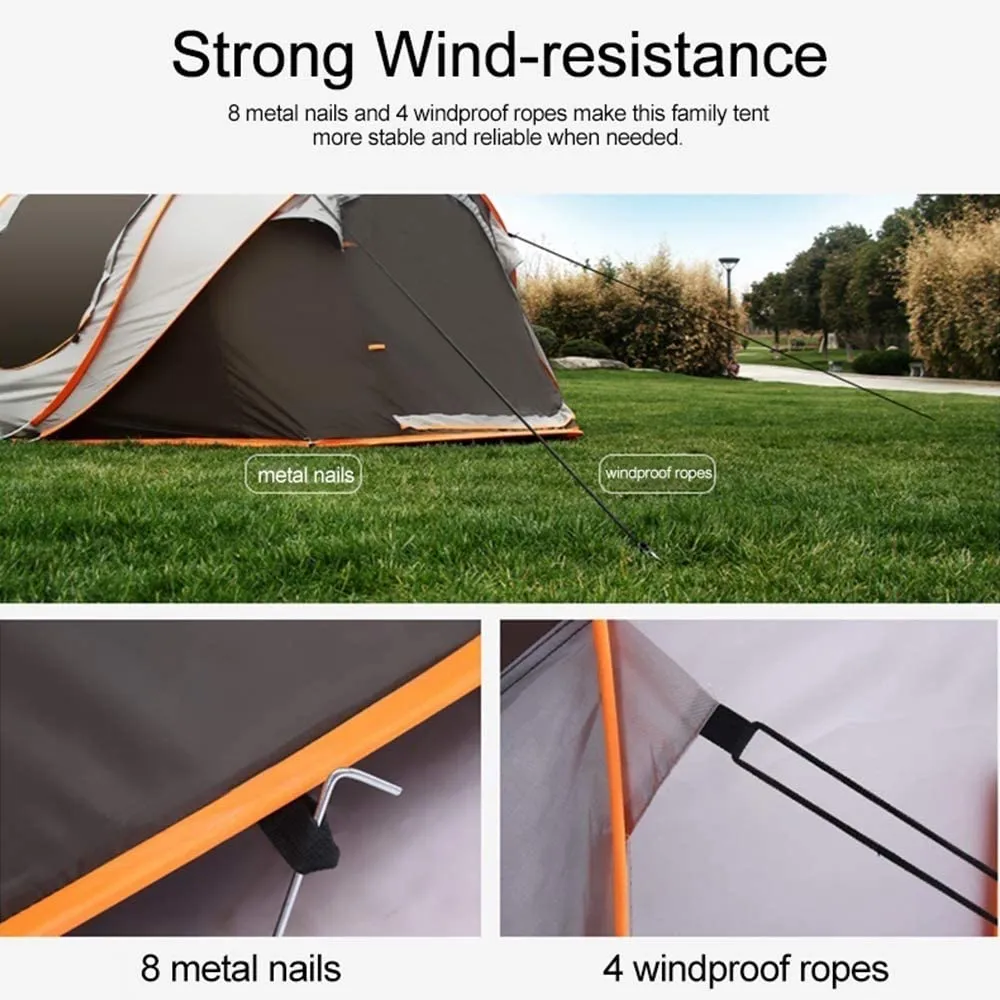 Premium Pop-Up Camping Tent for 5-8 People | Easy Setup, All-Season, and Portable | Ideal for Outdoor Hiking, Fishing, and Travel