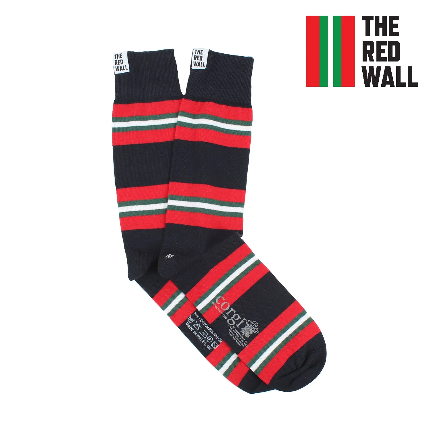 Red Wall Striped Cotton Socks