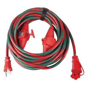 Snow Joe   Sun Joe PJEXT25MO-RG Indoor/Outdoor Extension Cord | 25-Foot | Cord Connect Adapter (Red/Green)