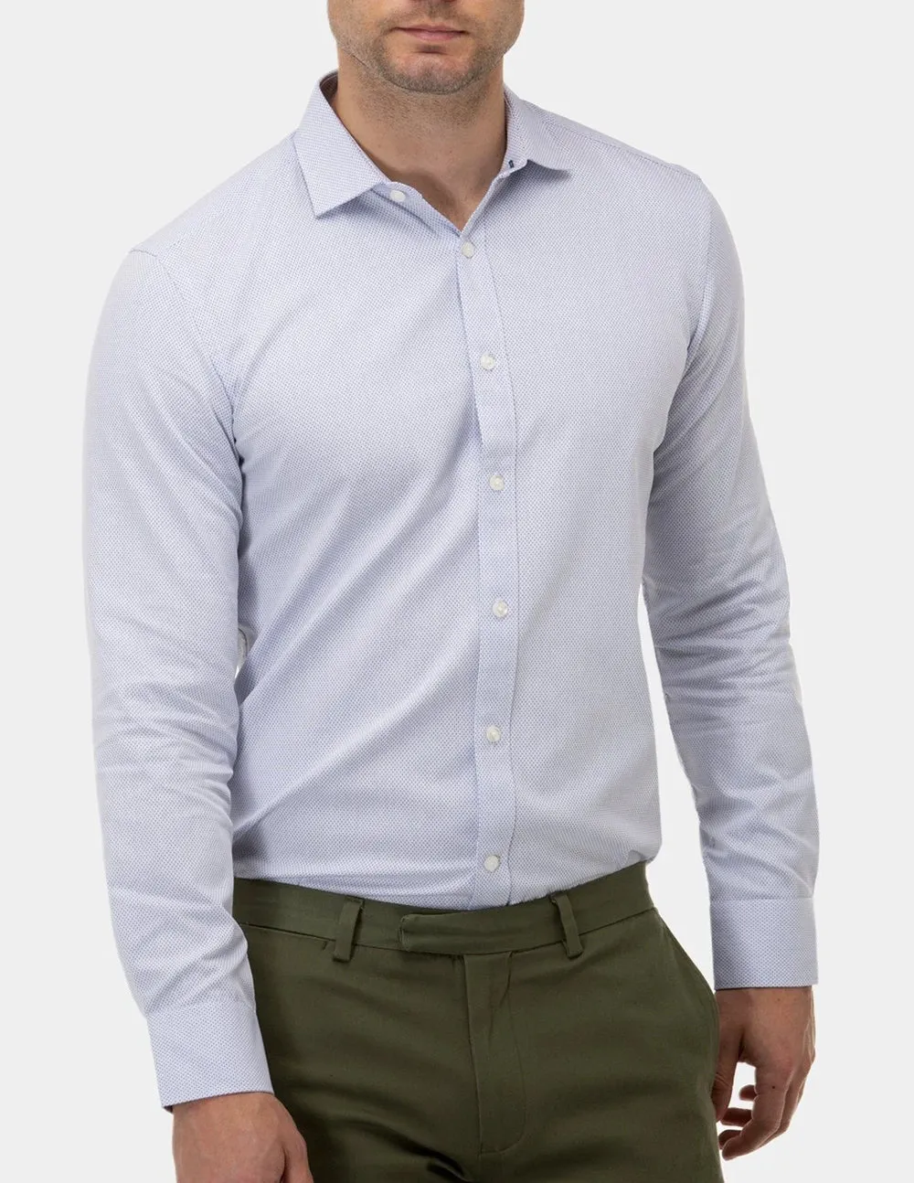 Textured Dot Career Business Shirt