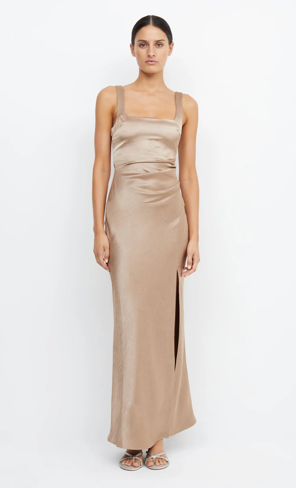 THE DREAMER SQUARE NECK DRESS - GOLDEN