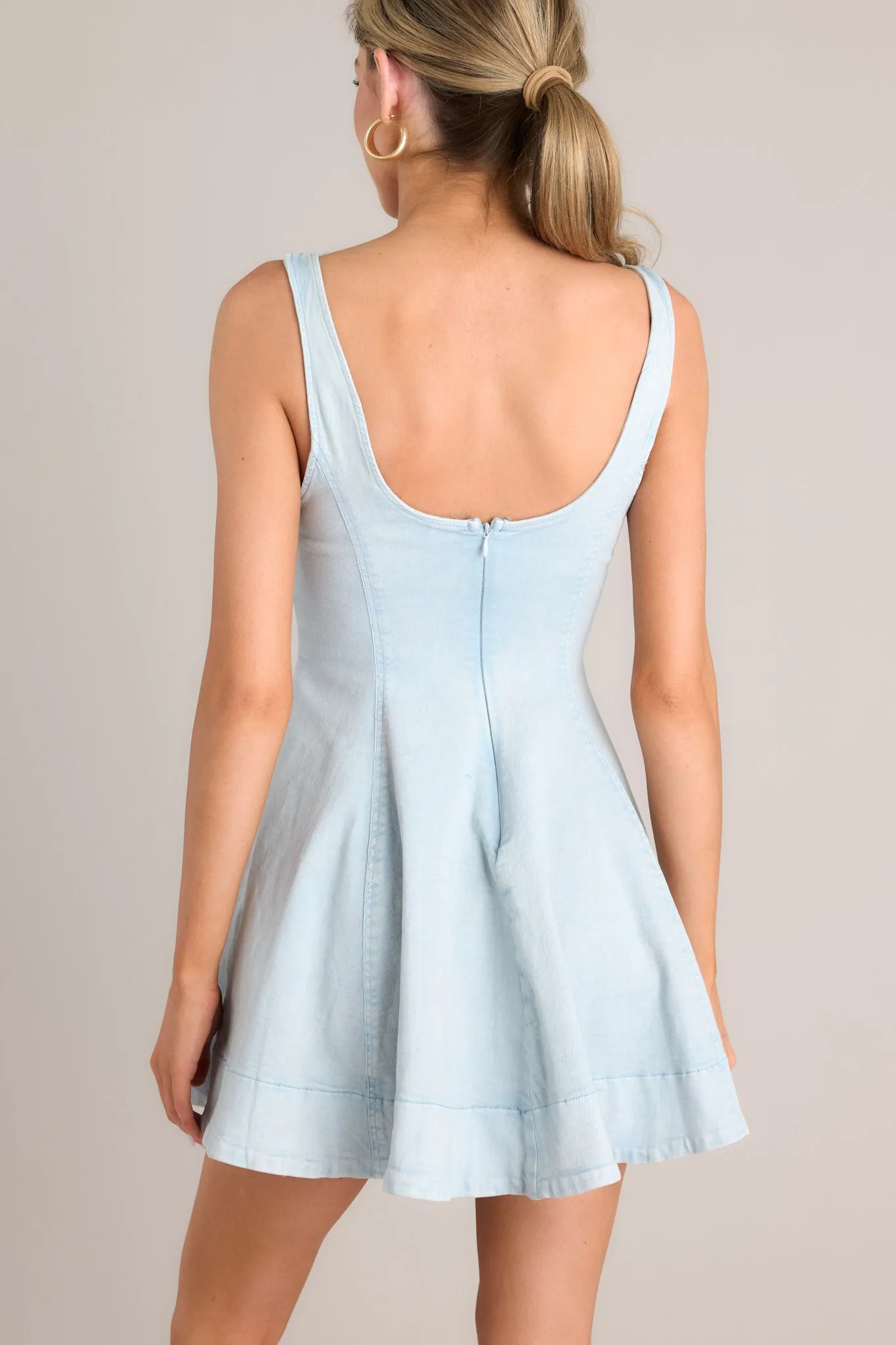 Unveiling Essence Light Chambray Mini Dress